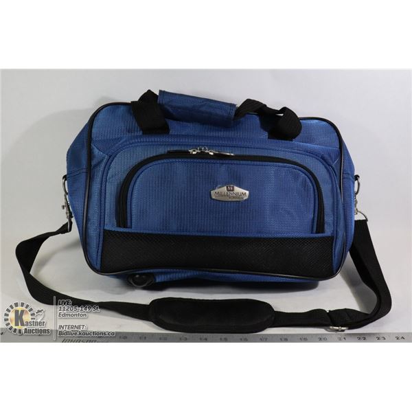 MILLENNIUM BLUE AND BLACK CARRY-ON BAG