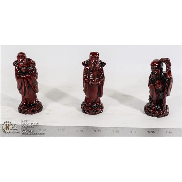SET OF THREE CHINESE WISE MAN FIGURES