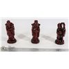 Image 1 : SET OF THREE CHINESE WISE MAN FIGURES