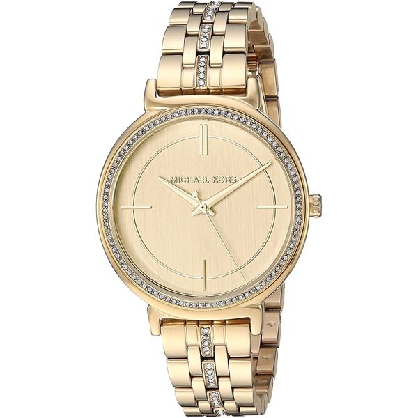 NEW MICHAEL KORS GOLD TONE 34MM MSRP $340