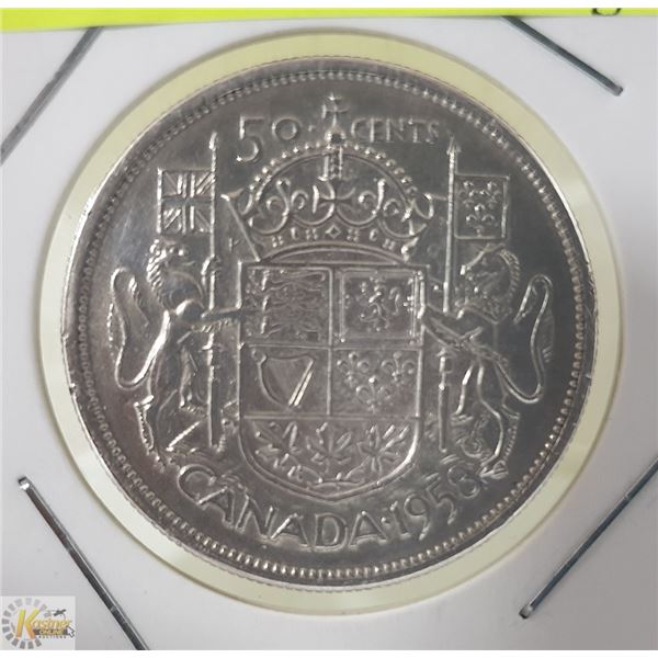 1958 CANADA SILVER HALF DOLLAR