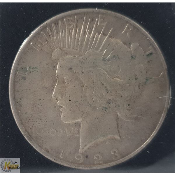 1923S USA SILVER PEACE DOLLAR ALMOST 100 YEARS