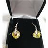 Image 1 : STERLING SILVER HEART SHAPED CZ EARRINGS