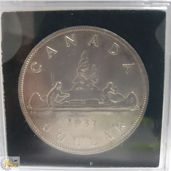 SEMI KEY DATE 1937 CANADA SILVER DOLLAR COIN