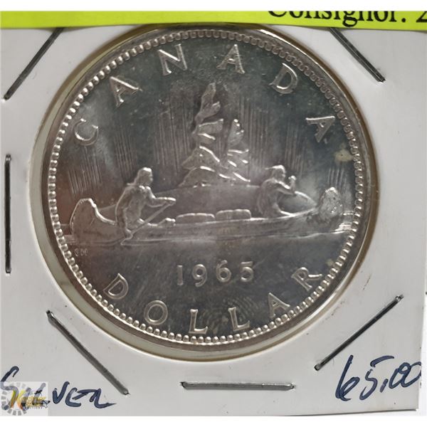 1965 CANADA SILVER DOLLAR