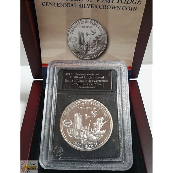 RARE 2017 BATTLE OF VIMY RIDGE STERLING SILVER
