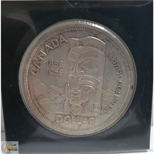 1958 BRITISH COLUMBIA CANADA SILVER DOLLAR