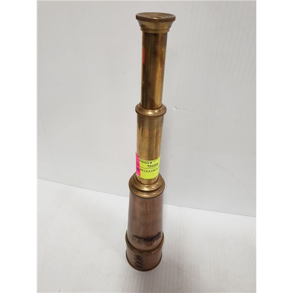 BRASS AND LEATHER TELESCOPE