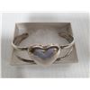 Image 1 : 925 STERLING SILVER HEART BANGLE BRACELET 31G