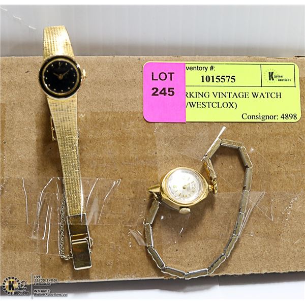 TWO WORKING VINTAGE WATCHES (BULOVA/WESTCLOX)