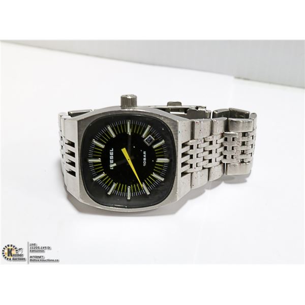 AUTHENTIC DIESEL MEN'S WATCH W/ DATE & STAINLESS