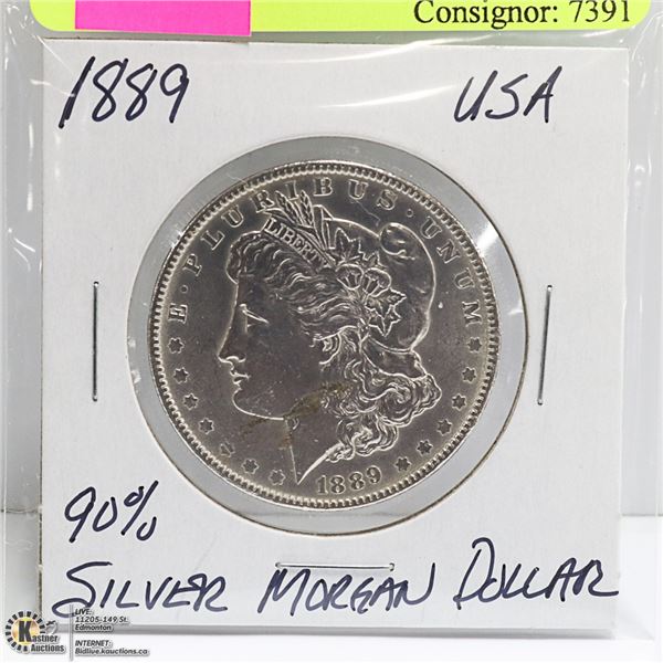 1889 90% SILVER MORGAN DOLLAR
