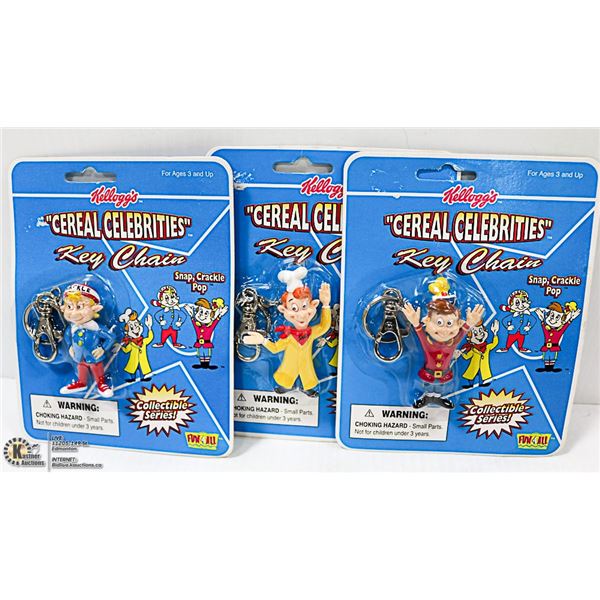 SNAP, CRACKLE, POP CEREAL KEYCHAINS