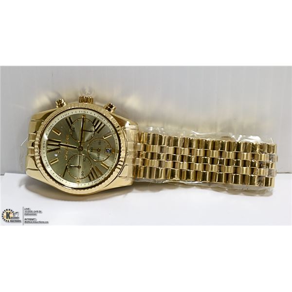 NEW MICHAEL KORS GOLD TONE WATCH