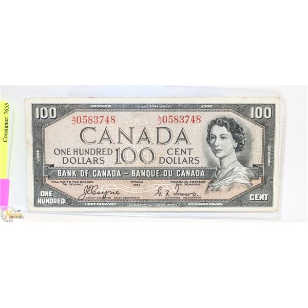 1954 CANDIAN $100 DEVILS FACE COYNE TOWERS