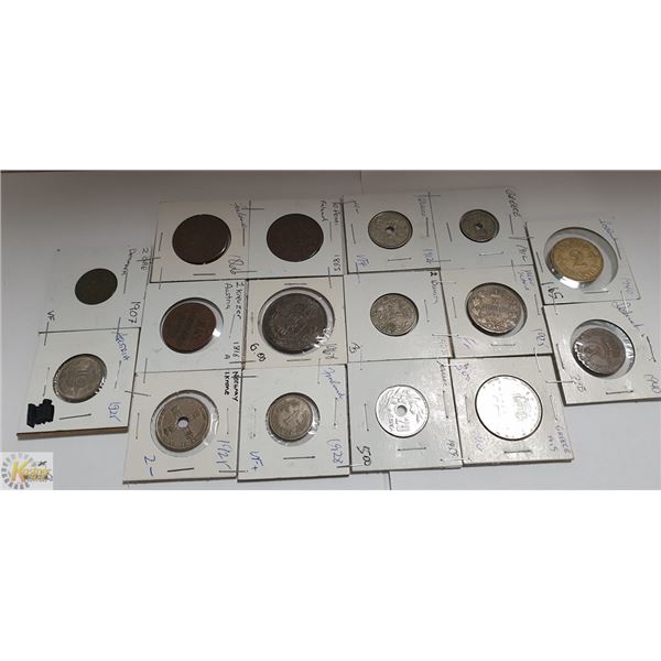 LARGE SET OLD WORLD COINS