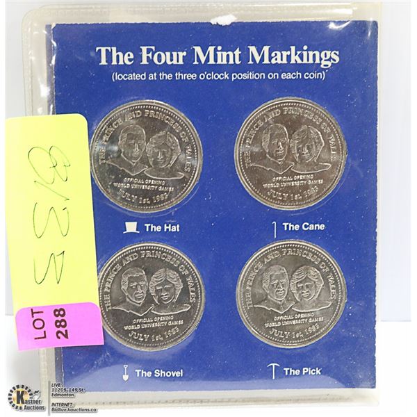 SET OF 4 KLONDIKE DOLLAR MINT SETS