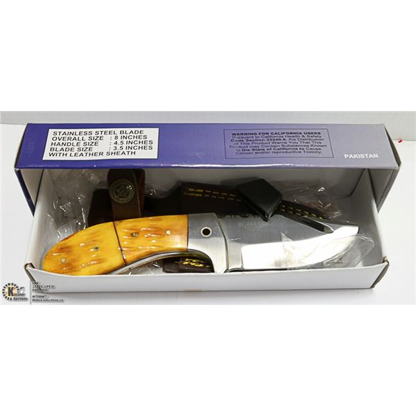 NEW BONE COLLECTOR STAINLESS STEEL GUT KNIFE