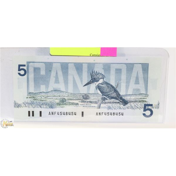 1986 $5 RADAR BILL GEM UNCIRCULATED