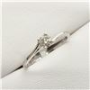 Image 2 : 46) PLATINUM DIAMOND SOLITAIRE RING.