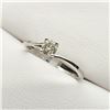 Image 3 : 46) PLATINUM DIAMOND SOLITAIRE RING.