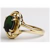 Image 1 : 14 KARAT YELLOW GOLD AMMOLITE RING