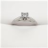 Image 1 : 50) 14 CARAT WHITE GOLD DIAMOND SOLITAIRE RING