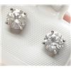 Image 2 : 17) 14 KARAT WHITE GOLD DIAMOND EAR STUDS