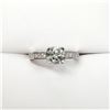 Image 2 : 48) PLATINUM DIAMOND RING
