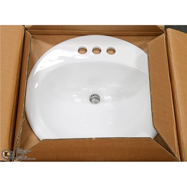 NEW IN BOX WHITE GLACIER BAY SINK