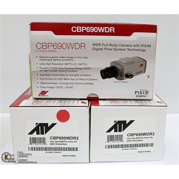 LOT OF 3 PIXIM CBP690WTR FULL BODY CAMERAS