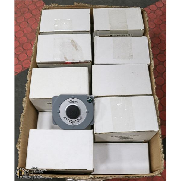 LARGE BOX OF IQEYE 1.3 ETHERNET CAMERAS