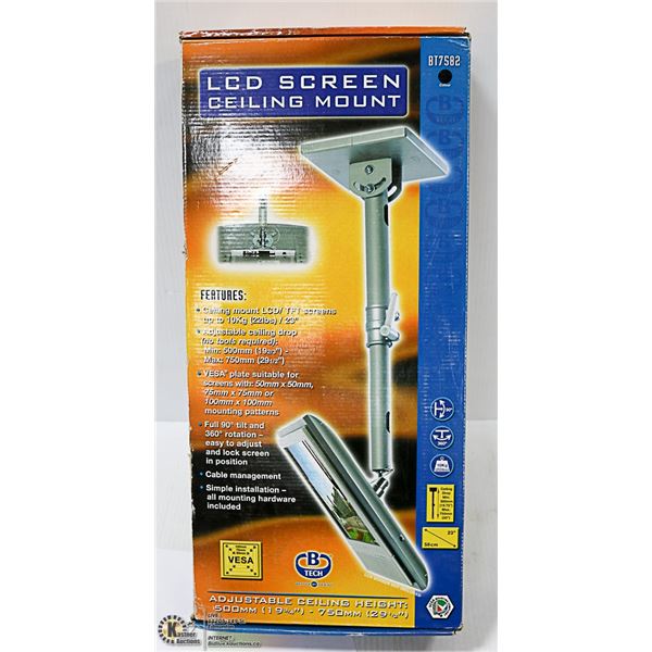 CEILING MOUNT FOR LCD SCREEN, BTECHBT7582