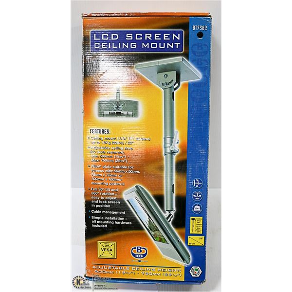 CEILING MOUNT FOR LCD SCREEN, BTECHBT7582