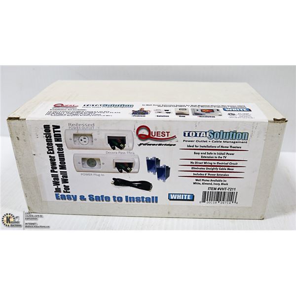 INWALL POWER EXTENSION FOR WALL MOUNTED TVQUEST