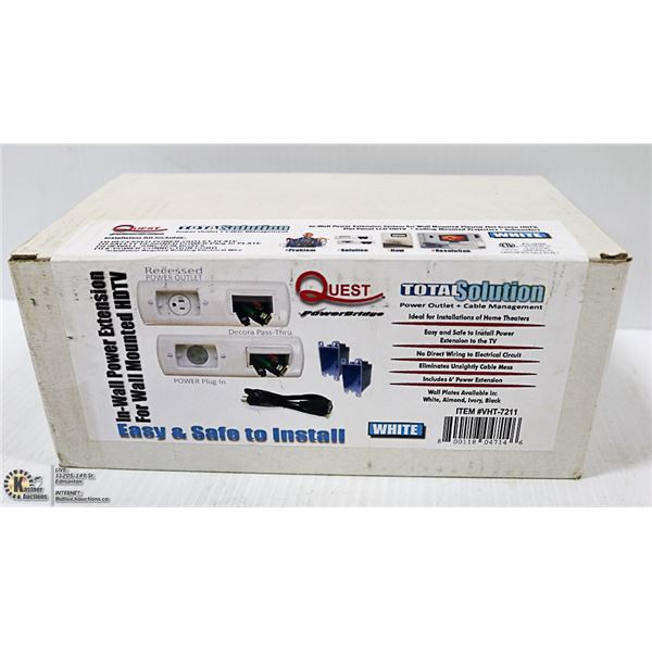 INWALL POWER EXTENSION FOR WALL MOUNTED TVQUEST