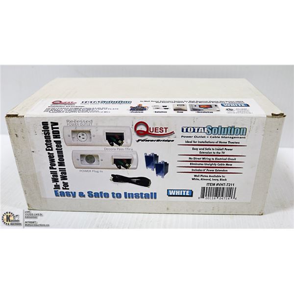 INWALL POWER EXTENSION FOR WALL MOUNTED TVQUEST
