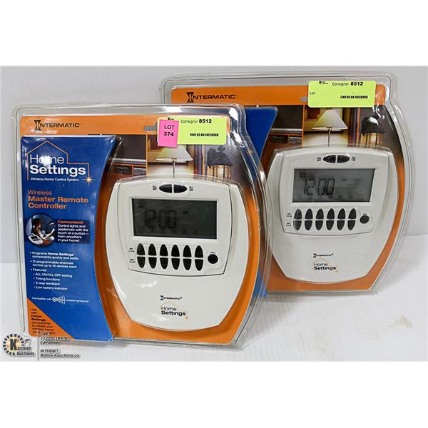 LOT OF 2 INTERMATIC WIRELESS MASTER REMOTE