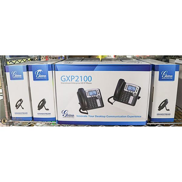 LOT OF 8 NEW GRANDSTREAM GXP2100 HD IP PHONES