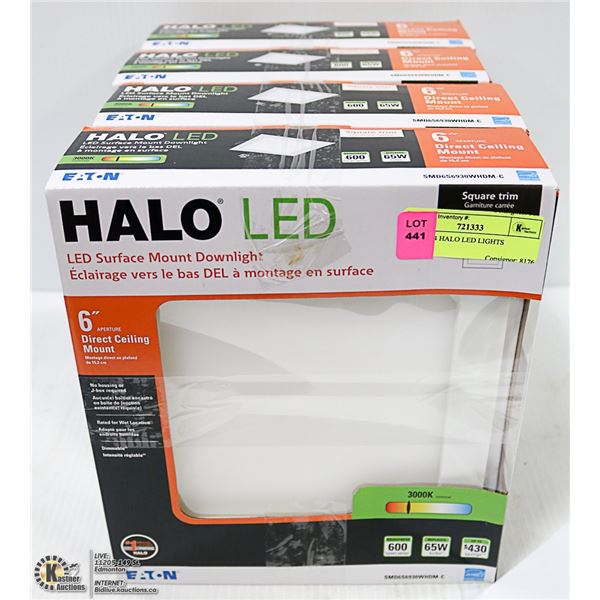 LOT OF 4 HALO LED LIGHTS