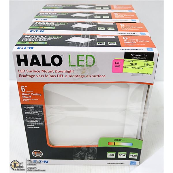 LOT OF 4 HALO LED LIGHTS