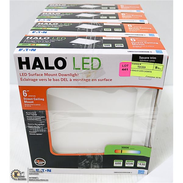 LOT OF 4 HALO LED LIGHTS