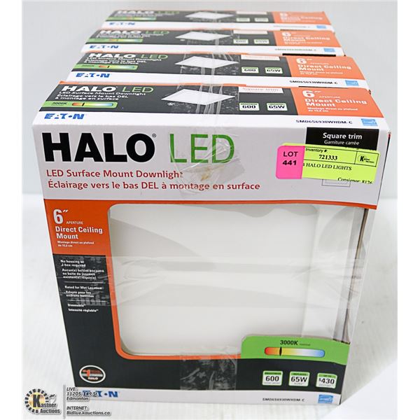 LOT OF 4 HALO LED LIGHTS