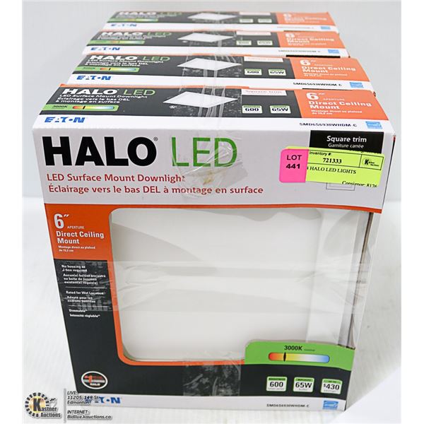 LOT OF 4 HALO LED LIGHTS