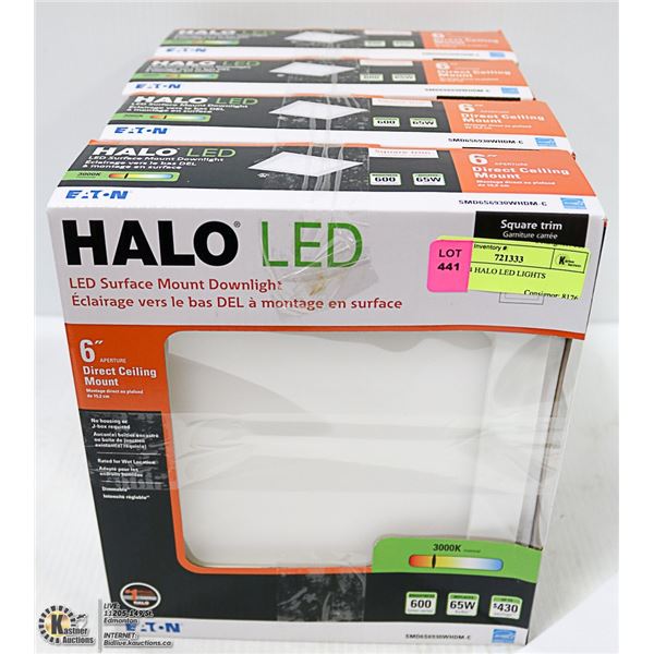 LOT OF 4 HALO LED LIGHTS