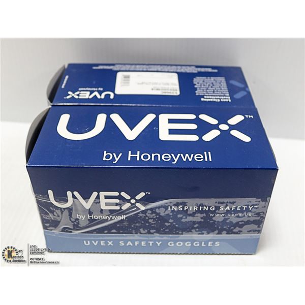 LOT OF 2 HONEYWELL UVEX SAFETY GOGGLES