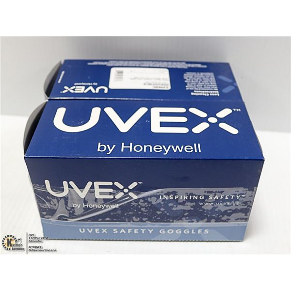 LOT OF 2 HONEYWELL UVEX SAFETY GOGGLES