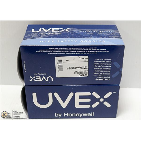 LOT OF 2 HONEYWELL UVEX SAFETY GOGGLES