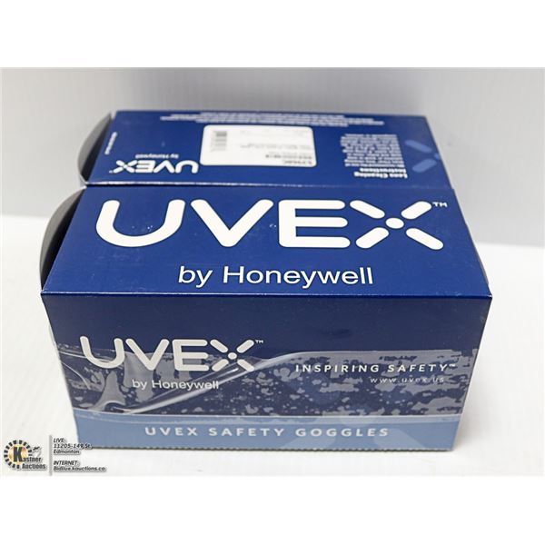 LOT OF 2 HONEYWELL UVEX SAFETY GOGGLES