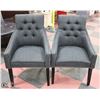 Image 1 : PAIR OF MODERN OCCASIONAL CHAIRS IN DARK GREY